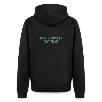 L’addiction aux pixels ne me répare pas - Veste à capuche bio Premium Unisexe - noir - Dos - Nico (187cm)