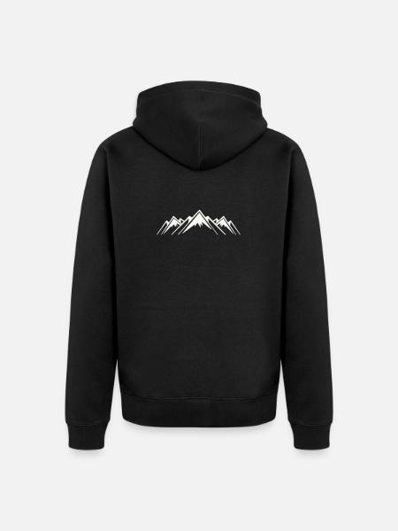 Mountains Mountain Mountains - Unisex Premium Organic Zip Hoodie - black