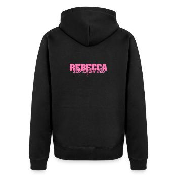 Dire rebecca - Veste à capuche bio Premium Unisexe - noir - Dos - Nico (187cm)