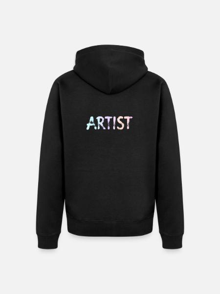 Artist - Unisex Premium Organic Zip Hoodie - black