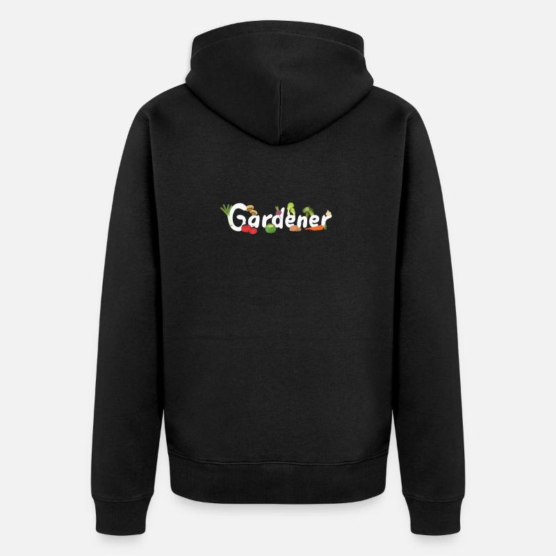 Gärtner Gärtnerin Garten - Unisex Premium Bio Zip Hoodie - Schwarz