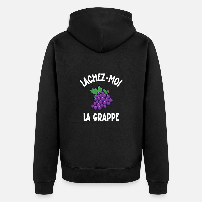 lâchez-moi la grappe - Veste à capuche bio Premium Unisexe - noir