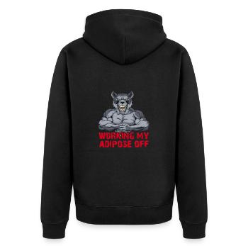 Musculation Musculation Renforcement musculaire Perte de graisse sans limite - Veste à capuche bio Premium Unisexe - noir - Dos - Nico (187cm)
