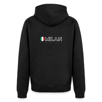 Milan - Veste à capuche bio Premium Unisexe - noir - Dos - Nico (187cm)