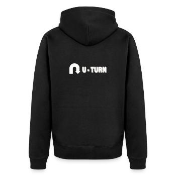 DEMI-TOUR - Veste à capuche bio Premium Unisexe - noir - Dos - Nico (187cm)