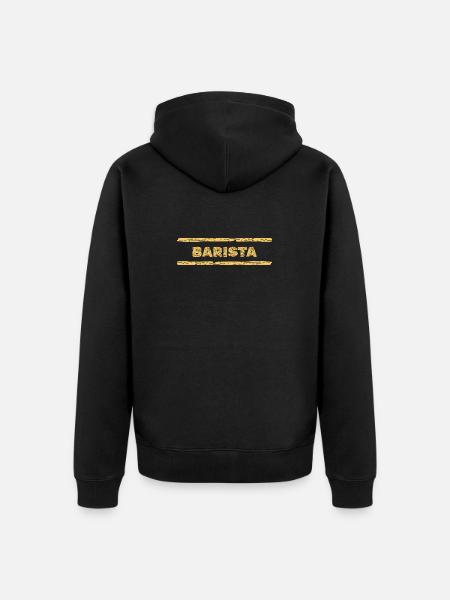 Barista - Unisex Premium Organic Zip Hoodie - black