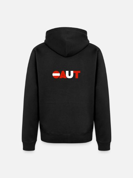 Austria - Unisex Premium Organic Zip Hoodie - black
