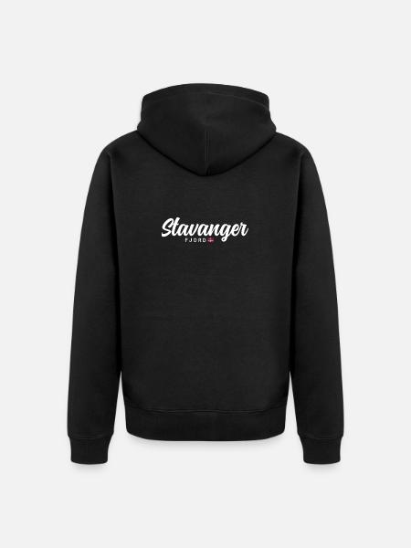 Stavanger Fjord - Unisex Premium Bio Zip Hoodie - Schwarz