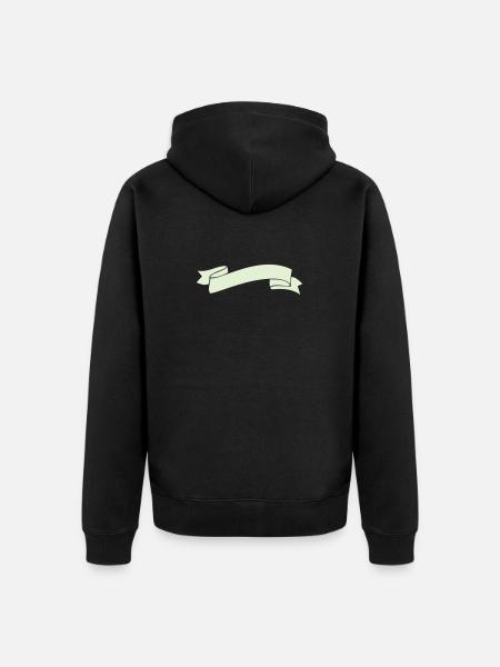 banderole_symbol - Unisex Premium Bio Zip Hoodie - Schwarz