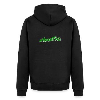 Hashtag Cannabis - Veste à capuche bio Premium Unisexe - noir - Dos - Nico (187cm)