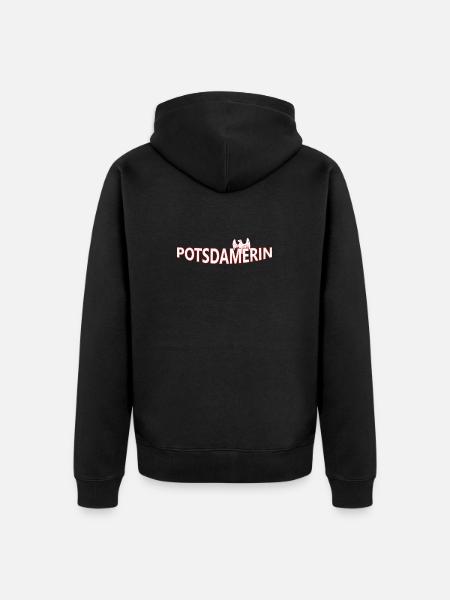 POTSDAMERIN - Unisex Premium Bio Zip Hoodie - Schwarz
