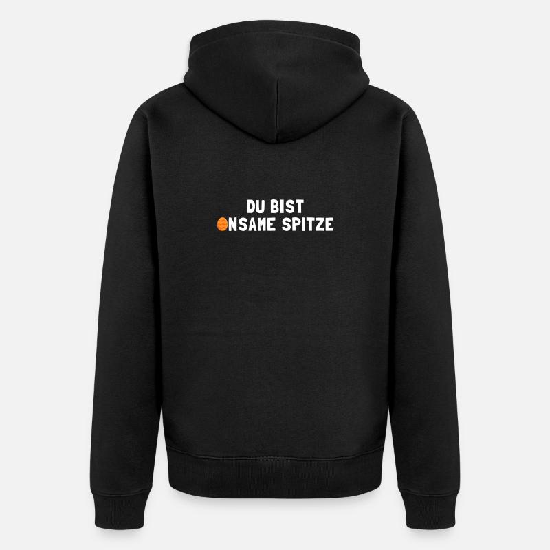 Ostern Spruch Kompliment - Unisex Premium Bio Zip Hoodie - Schwarz
