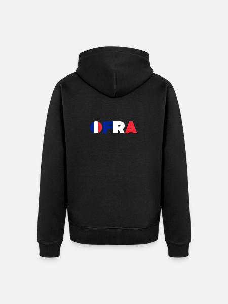 France - Veste à capuche bio Premium Unisexe - noir