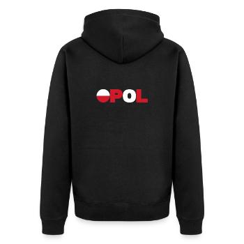 Pologne - Veste à capuche bio Premium Unisexe - noir - Dos - Nico (187cm)