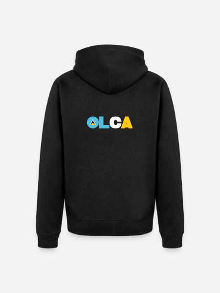 Saint Lucia - Unisex Premium Organic Zip Hoodie - black