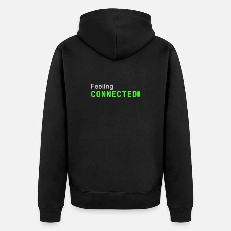 Feeling connected | Developer mood - Unisex Premium Organic Zip Hoodie - black