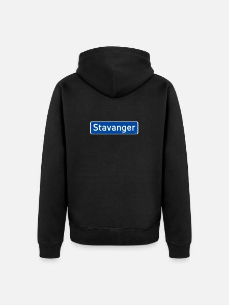 Stavanger - Unisex Premium Organic Zip Hoodie - black