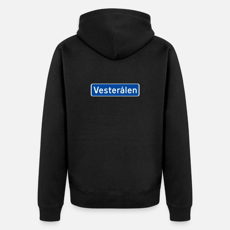 Vesterålen - Unisex Premium Bio Zip Hoodie - Schwarz