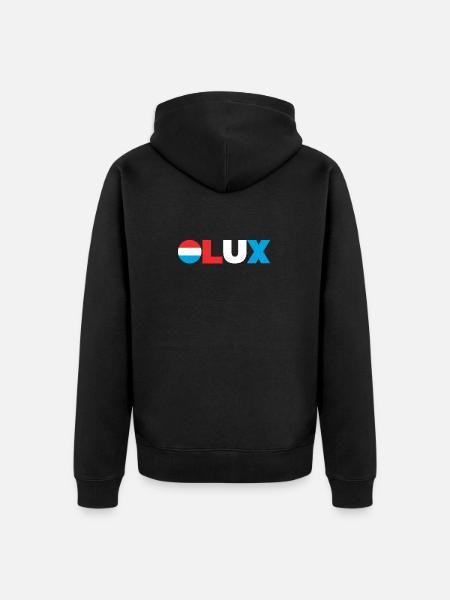 Luxembourg - Unisex Premium Organic Zip Hoodie - black