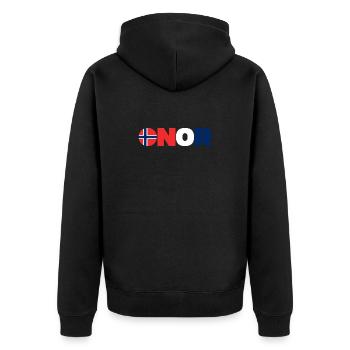 Norvège - Veste à capuche bio Premium Unisexe - noir - Dos - Nico (187cm)