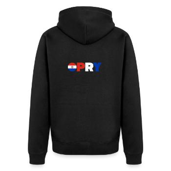 Paraguay - Veste à capuche bio Premium Unisexe - noir - Dos - Nico (187cm)