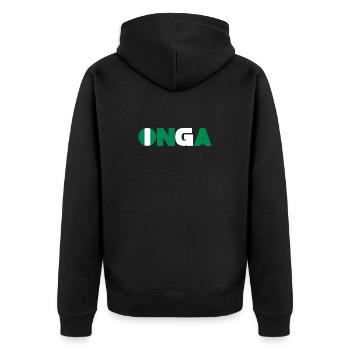 Nigéria - Veste à capuche bio Premium Unisexe - noir - Dos - Nico (187cm)