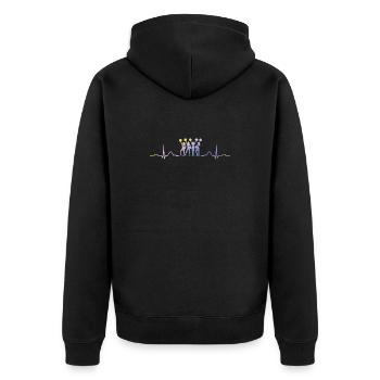 Cheerleader Cheer Mom Cheerleading - Unisex Premium Bio Zip Hoodie - Schwarz - Hinten - Nico (187cm)