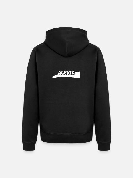 Alexia als Lable - Unisex Premium Bio Zip Hoodie - Schwarz