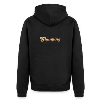 Glamping Gold Camping Camper Luxury Holidays Deluxe - Veste à capuche bio Premium Unisexe - noir - Dos - Nico (187cm)