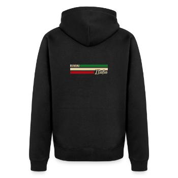 Italia - Rimini - Italien - Italy - Unisex Premium Organic Zip Hoodie - black - Back - Nico (187cm)