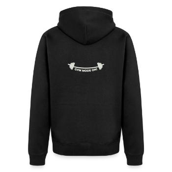 Mode Gym sur la barre - Veste à capuche bio Premium Unisexe - noir - Dos - Nico (187cm)