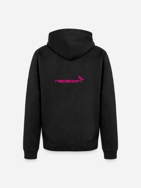 neozoon magenta - Unisex Premium Bio Zip Hoodie - Schwarz