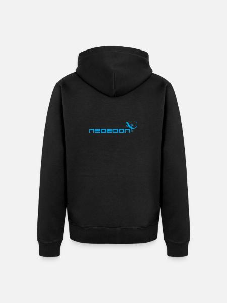 neozoon cyan - Unisex Premium Bio Zip Hoodie - Schwarz