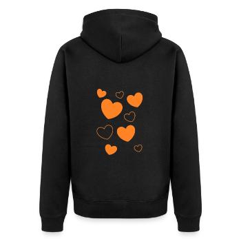 Cadeau pour la fête des mères : Idée de cadeau pour la fête des mères - Veste à capuche bio Premium Unisexe - noir - Dos - Nico (187cm)