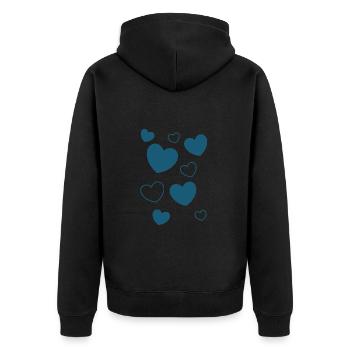 Cadeau pour la fête des mères : Idée de cadeau pour la fête des mères - Veste à capuche bio Premium Unisexe - noir - Dos - Nico (187cm)