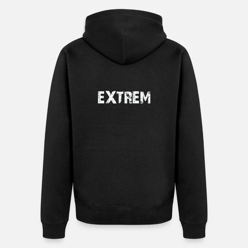 EXTREM - Unisex Premium Bio Zip Hoodie - Schwarz