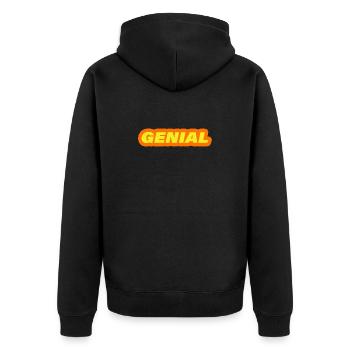 INGENIOUS - Unisex Premium Organic Zip Hoodie - black - Back - Nico (187cm)