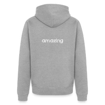 stupéfiant - Veste à capuche bio Premium Unisexe - gris chiné - Dos - Nico (187cm)