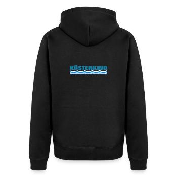 Coastal Child - Unisex Premium Organic Zip Hoodie - black - Back - Nico (187cm)