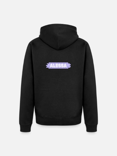 Alessa as an Infant - Unisex Premium Organic Zip Hoodie - black