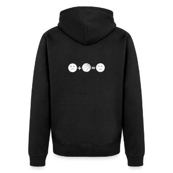 Basketball Love - Unisex Premium Bio Zip Hoodie - Schwarz - Hinten - Nico (187cm)