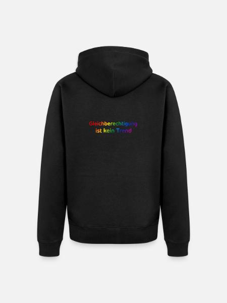 Equality is not a trend rainbow - Unisex Premium Organic Zip Hoodie - black