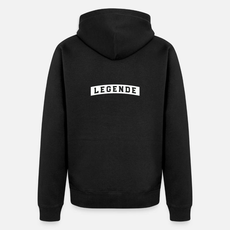 legende - Unisex Premium Bio Zip Hoodie - Schwarz