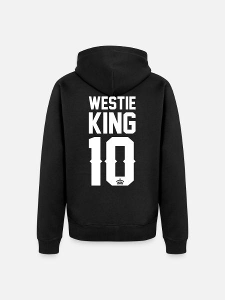Westie-King - Unisex Premium Bio Zip Hoodie - Schwarz