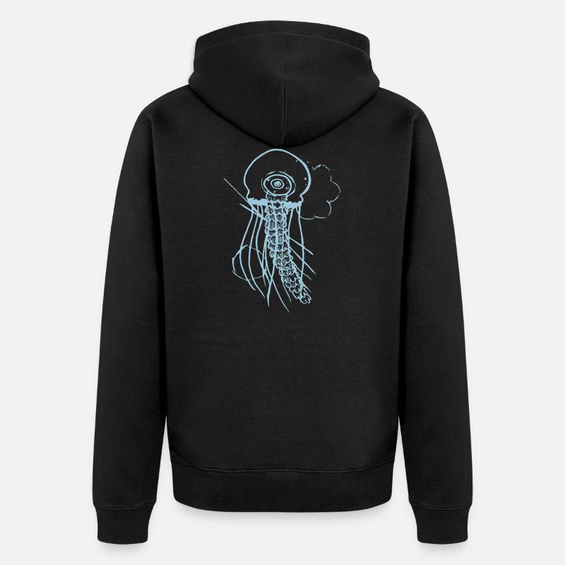 méduse - Veste à capuche bio Premium Unisexe - noir