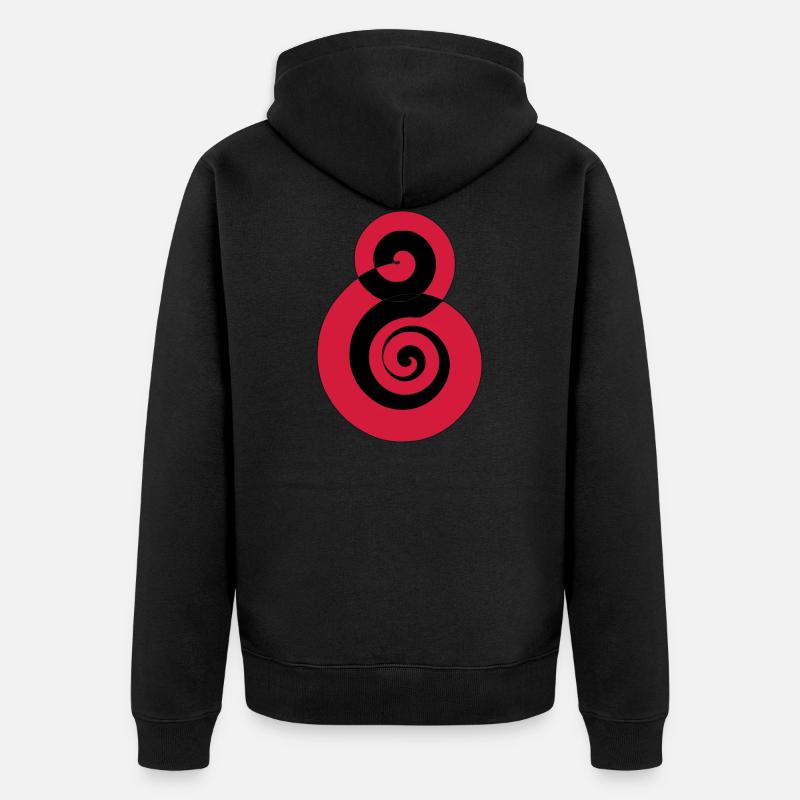 Spiral Black Soulfly - Unisex Premium Bio Zip Hoodie - Schwarz