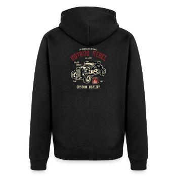 Hot Rod Rebel II - Veste à capuche bio Premium Unisexe - noir - Dos - Nico (187cm)