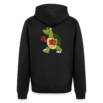 tortue - Veste à capuche bio Premium Unisexe - noir - Dos - Nico (187cm)
