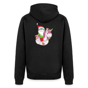 Licorne de Noël - Veste à capuche bio Premium Unisexe - noir - Dos - Nico (187cm)