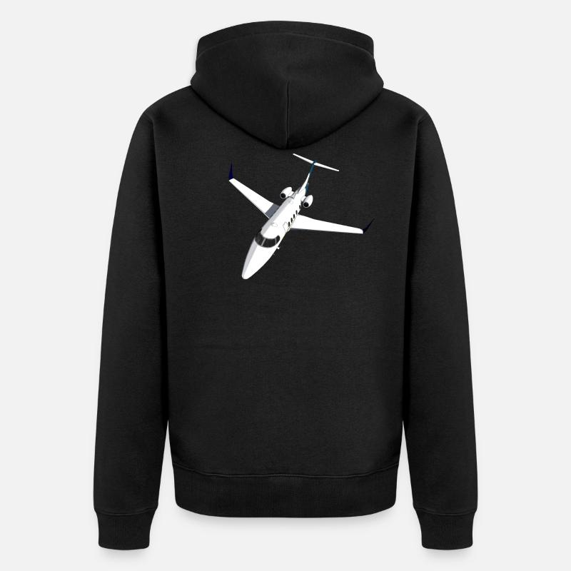 Jet privé Avion Jet Jet - Veste à capuche bio Premium Unisexe - noir
